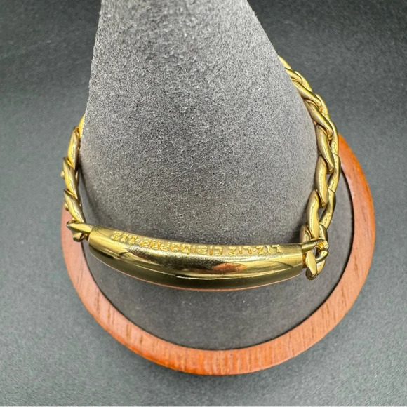 LCI Liz Claiborne Goldtone ID Bracelet - Picture 4 of 12